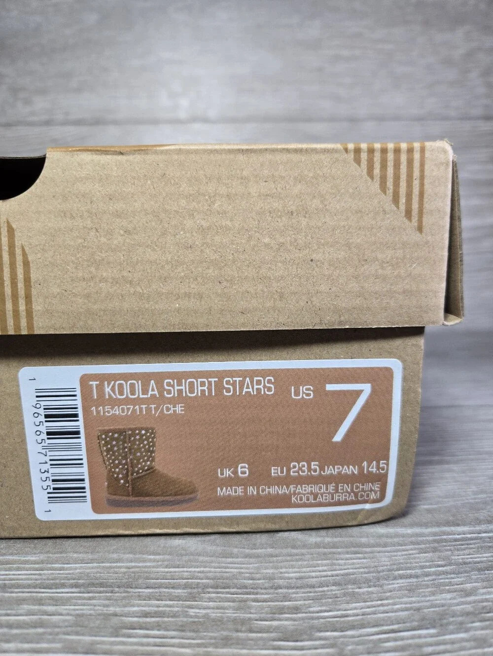 UGG Toddler Boots Koolaburra Koola Short Stars Chestnut Kids Size 7 New In Box